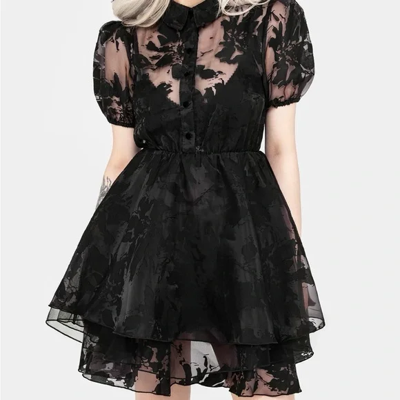 Disturbia Spectre Layered Sheer Mini Dress - Picture 9 of 9